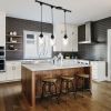 3-Lights H-Type Track Light, Dimmable Track Mount Pendant Lighting Fixtures with Seeded Glass Shade, track include.