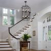 18" Modern 8-Light Black Geometric Pendant Chandelier, Industrial Metal Frame, Adjustable Hanging Light for Living Room, Dining Room