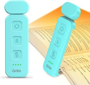 Gritin Reading Light, Rechargeable Book Light for Reading in Bed - Eye Caring 3 Color Temperatures, 5-Level Dimmable Brightness, Long Lasting