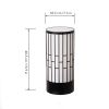 Japanese Style Floor Lamp, Cylindrical Table Floor Lamp with Fabric Shade, Warm Ambient LED Lamp for Living Room, Bedroom, Reading Nook