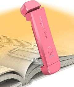 Book Reading Light,Silent Touch Lamp for in Bed,Rechargeable Clip on Booklight with 3 Amber Colors & Precise Dimming Night Reading,Best Gift Lovers