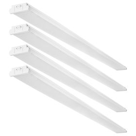 8FT LED Wraparound Light, 110W 10,000LM, Flush Mount LED Shop Light, 4 Pack 6500K Daylight LED Kitchen Ceiling Lighting Fixtures