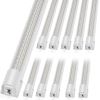 10 Pack LED Shop Light, 4 FT, 40W Linkable Shop Light Fixture, 6500 LM Ceiling Lights 59 in Power Cords with ON/OFF Switch 48 in Connector Cables