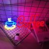 1pc Vibrant Coffee Neon Sign - 5V Bright LED Wall Decoration for Cafe, Restaurant, Bar, and Home, Energy-Efficient, Durable, and Easy to Install