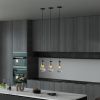 Raindrop Pendant Lights, Modern Black Pendant Lights for Kitchen Island, Dining Room Light Fixture Raindrop Chandelier