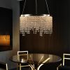 16-inch Luxury Crystal LED Chandelier - Adjustable Height and Color Temperature (3000K-6000K) - Modern Chandelier for Living Room