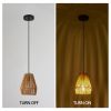 7" Set of 3 Rustic Hemp Rope Pendant Light, Handcrafted Farmhouse Hanging Light Fixture, Adjustable Height Ceiling Lamp for Kitchen Island