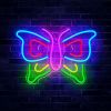 1pc Vibrant Butterfly LED Neon Sign - USB Operated, Colorful Neon Light, Wall Decor, Bar, Home, Club, Coffee Shop, Hotel, Game Room