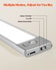 Under Cabinet Lighting, 2 PCS, 40 LED Motion Sensor Lights, Rechargeable Battery Operated Closet Lights with Remote Control