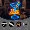 1pc orange vertical BAR goblet neon sign colorful luminous lamp indoor and outdoor decorative pendant light
