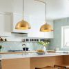 41" Industrial Modern Copper Color Double Pendant Light – Adjustable Ceiling Hanging Lamp with Bright Finish for Dining Room, Kitchen