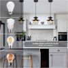 Vintage Farmhouse Pendant Light Rustic Metal Caged Pendant Lights Black Cage Hanging Lamp for Kitchen Island Entryway Bedrooms Living Room Barn