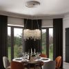 16-inch Luxury Crystal LED Chandelier - Adjustable Height and Color Temperature (3000K-6000K) - Modern Chandelier for Living Room