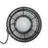 11'' 8 Lights Black PE Woven Pendant