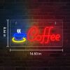 1pc Vibrant Coffee Neon Sign - 5V Bright LED Wall Decoration for Cafe, Restaurant, Bar, and Home, Energy-Efficient, Durable, and Easy to Install