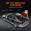 Infrared Curing Lamp, 2200W 1-60 min Timing, Auto Heating Car Curing Light with Bracket, 5.17 sq.ft Baking Area Spray Baking Booth Heaters