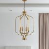 Modern American luxury plated gold chandelier iron gold 6 bulbs, excluding bulbs.