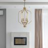 Modern American luxury plated gold chandelier iron gold 6 bulbs, excluding bulbs.
