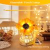 Sunflowers Flower Lamp, Rechargeable Cordless Touch Table Lamp,3-Colour Infinitely Dimming Small Night Light