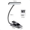 19-LED Rechargeable Book Light – Clip-On Reading Lamp with Memory Function, 3 Color Temperatures, Stepless Dimming, 80-Hour Runtime