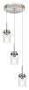 3-Light Farmhouse Brushed Nickel Pendant Lights Kitchen Island