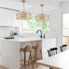 18" Golden Modern Crystal Drum Chandelier, 6-Light Pendant Lighting Fixture with Metal Frame for Living Room, Dining Room