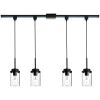 H-Type Track Pendant Lighting 4 Lights Track Ceiling Light Fixtures Hanging