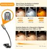 9 LED Rechargeable Book Light for Reading in Bed Eye Caring 3 Color Temperatures, Steeples Dimming Brightness
