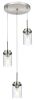 3-Light Farmhouse Brushed Nickel Pendant Lights Kitchen Island