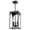 Large Outdoor Pendant Light Fixtures 3-Light, Exterior Hanging Lantern Porch Light Adjustable