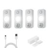 4 PCS of high-quality motion-sensing lights, wall lights, equipped with USB charging cables and accessories, suitable for cabinets, wardrobes