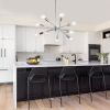 Sputnik Chandelier Modern Black/Brushed Nickel/Chrome Chandelier Mid Century Ceiling Lighting Fixtures 10 Lights E26 for Living Room, Kitchen Island