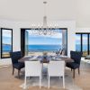 Black/Brushed Nickel Crystal Chandeliers, 8 Lights Farmhouse Crystals Chandelier for Dining Room