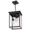 LED 5CCT Large Outdoor Pendant Light Fixtures, Exterior Hanging Lantern LED Integrated Bulbs Included for Porch Patio Yard Garden