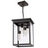 LED 5CCT Large Outdoor Pendant Light Fixtures, Exterior Hanging Lantern LED Integrated Bulbs Included for Porch Patio Yard Garden